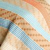 [Million Miles] Cotton 3PC Vermicelli-Quilted Striped Printed Quilt Set (Full/Queen Size)
