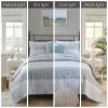 4 Piece Seersucker Quilt Set with Throw Pillow