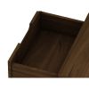 Manhattan Comfort Rockefeller 2.0 Mid-Century Modern 2-Drawer Nightstand in Brown