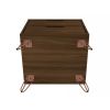 Manhattan Comfort Rockefeller 2.0 Mid-Century Modern 2-Drawer Nightstand in Brown