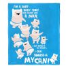 Adventure Time Silk Touch Throw Blanket, 50" x 60", Buff Baby Dance