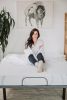 Omne Sleep 4-Piece White Microplush and Bamboo Flex Head King Hypoallergenic Sheet Set