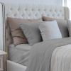 Luxurious Viscose from 100% Bamboo 2-Piece Pillowcase Set , Oeko-TEX Certified, King - Silver Grey