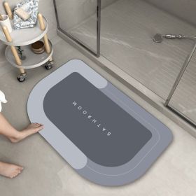 Bathroom Absorbent And Quick-drying Floor Mat (Option: Himalayan light grey-40X60-1PCS)