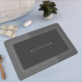 Bathroom Absorbent And Quick-drying Floor Mat (Option: Baikal dark grey-40X60-1PCS)