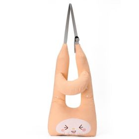 Adjustable Car Adult Creative Head Pillow Travel Sleep U Neck Pillow (Color: orange)