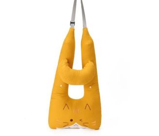 Adjustable Car Adult Creative Head Pillow Travel Sleep U Neck Pillow (Color: Yellow)