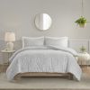 3 Piece Tufted Woven Medallion Duvet Cover Set